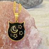 Collana con ciondolo in resina - Cielo Stellato