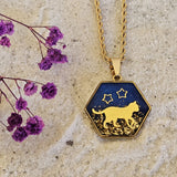 Collana con ciondolo "Micio tra le stelle"