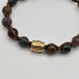 Bracciale uomo - stile Shamballa in agata muschiata
