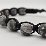 Bracciale uomo - stile Shamballa in diaspro grigio