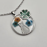 Collana con ciondolo gatto bianco - Portafortuna