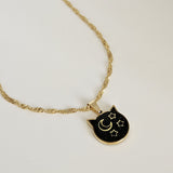 Collana con ciondolo in resina - Cielo Stellato