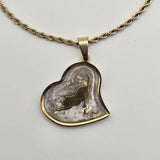 Collana con ciondolo a cuore con gattino