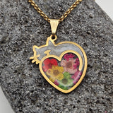 Collana con ciondolo gattino cuore