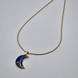 Collana Luna Fiorita blu