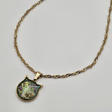 Collana gattino verde smeraldo