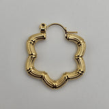 Orecchini hoop fiore