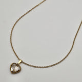 Collana cuore madreperla bianca