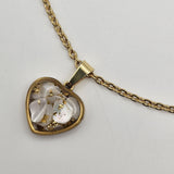 Collana cuore madreperla bianca