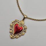Collana cuore sacro barocco