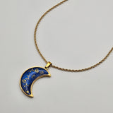 Collana Luna Fiorita blu