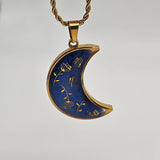 Collana Luna Fiorita blu