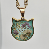 Collana gattino verde smeraldo