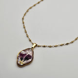 Collana Petali di Luce Rosa cipria – Boccioli e Madreperla